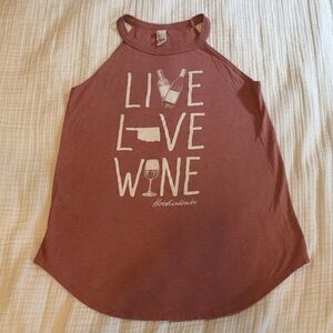 Live Love Wine Women's Tank Top - Rust